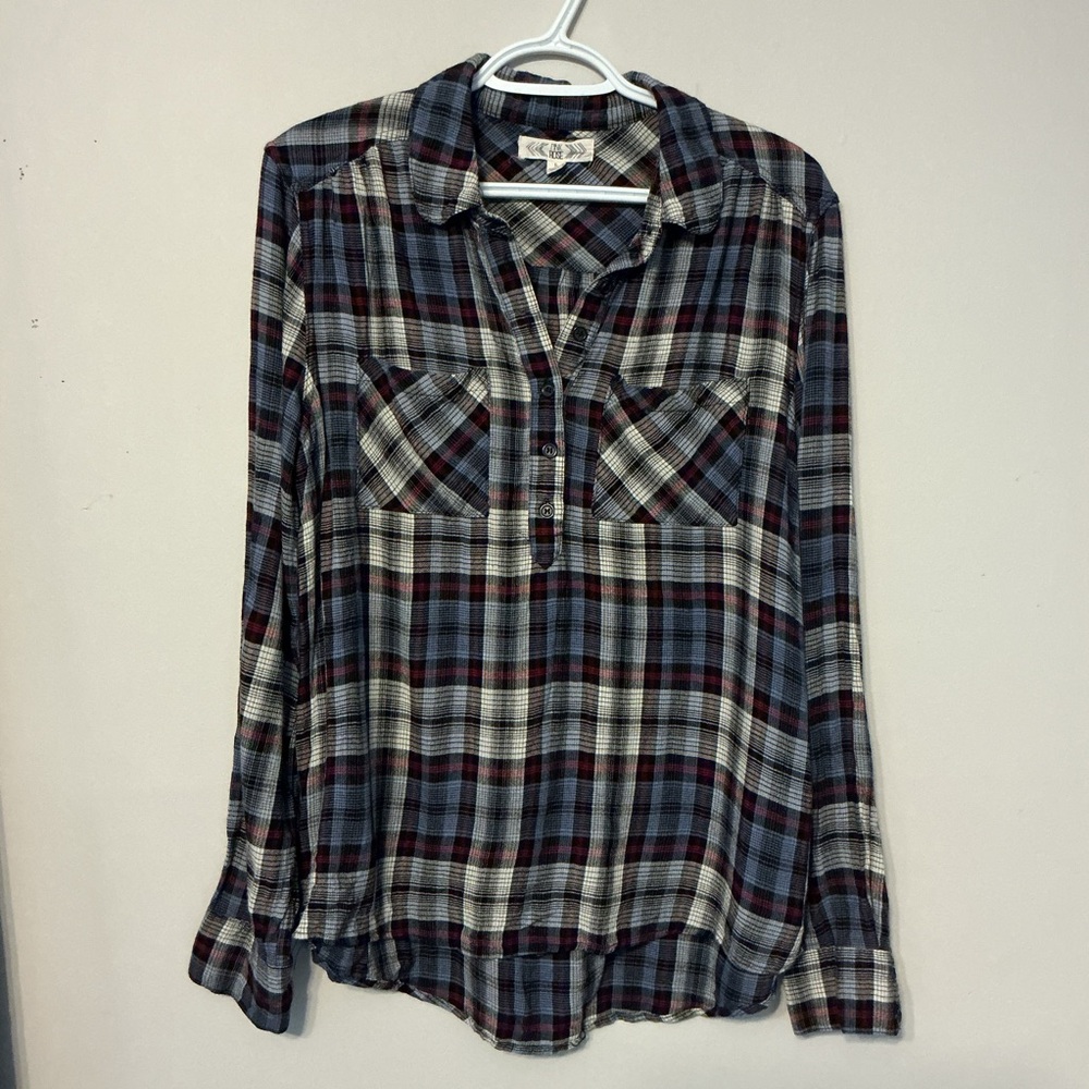 Pink Rose Plaid Shirt